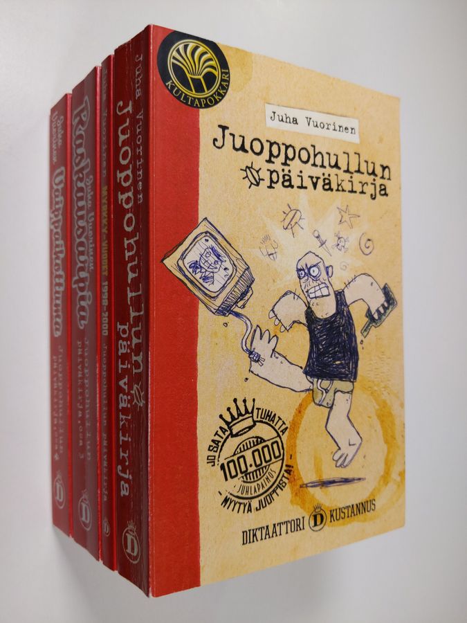 Juha Vuorinen-paketti (4 kirjaa) : Juoppohullun päiväkirja ; Myrkky-vuodet 1998-2000 ; Raskausarpia ; Vaippaihottuma - Vuorinen, Juha | Finlandia Kirja | Osta Antikvaarista - Kirjakauppa verkossa