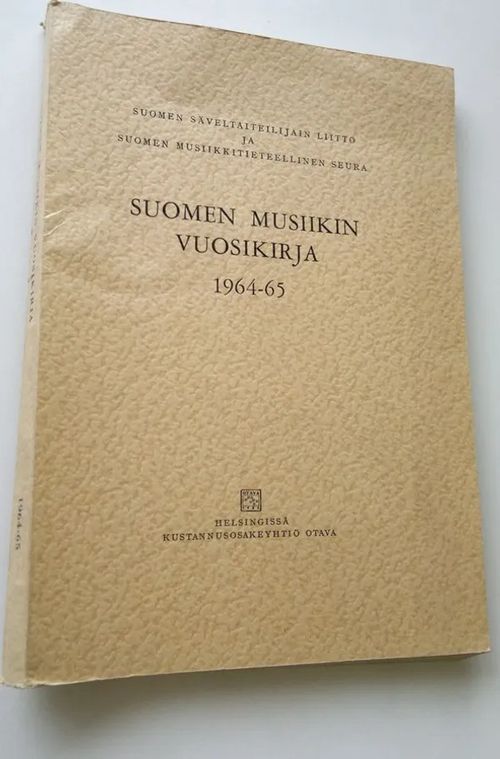 Suomen musiikin vuosikirja 1964-65 - Helasvuo, Veikko | Finlandia Kirja | Osta Antikvaarista - Kirjakauppa verkossa