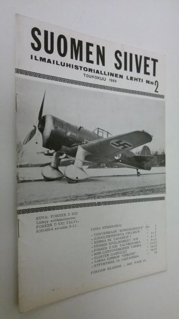 Suomen siivet : ilmailuhistoriallinen lehti n:o 2/1969 | Finlandia Kirja | Osta Antikvaarista - Kirjakauppa verkossa