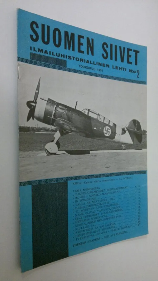Suomen siivet : ilmailuhistoriallinen lehti n:o 2/1970 | Finlandia Kirja | Osta Antikvaarista - Kirjakauppa verkossa