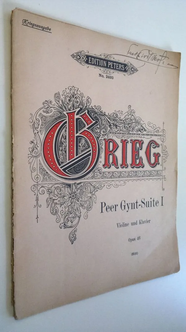 Peer Gynt-Suite 1 - violine und klavier (opus 46) - Grieg  Edvard | Finlandia Kirja | Osta Antikvaarista - Kirjakauppa verkossa