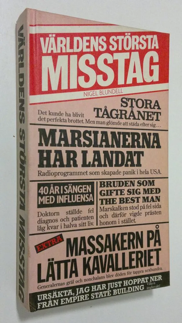 Världens största misstag - Blundell, Nigel | Finlandia Kirja | Osta Antikvaarista - Kirjakauppa verkossa