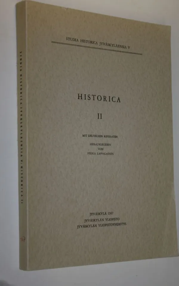 Historica : 2 - Lappalainen  von Pekka (Hrsg.) | Finlandia Kirja | Osta Antikvaarista - Kirjakauppa verkossa