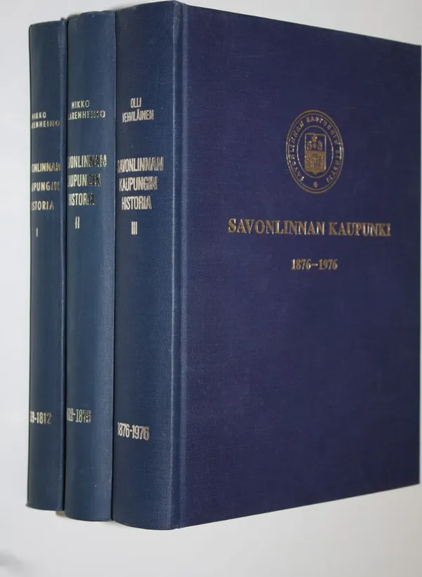 Savonlinnan kaupungin historia 1-3 : Savonlinnan kaupunki 1639-1812 ; 1812-1875 ; 1876-1976 - Saarenheimo, Mikko | Finlandia Kirja | Osta Antikvaarista - Kirjakauppa verkossa