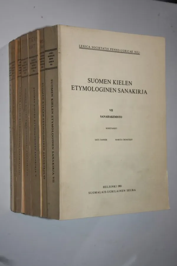 Suomen kielen etymologinen sanakirja 1-7 | Finlandia Kirja | Osta Antikvaarista - Kirjakauppa verkossa