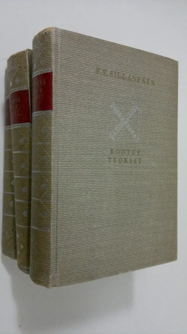 Kootut teokset 1-3 : Elämä ja aurinko ; Hurskas kurjuus ; Ihmislapsia elämän saatossa ; Rakas isänmaani ; Enkelten suojatit ; Hiltu ja Ragnar ; Maan tasalta ; Töllinmäki - Sillanpää, F.E. | Finlandia Kirja | Osta Antikvaarista - Kirjakauppa verkossa