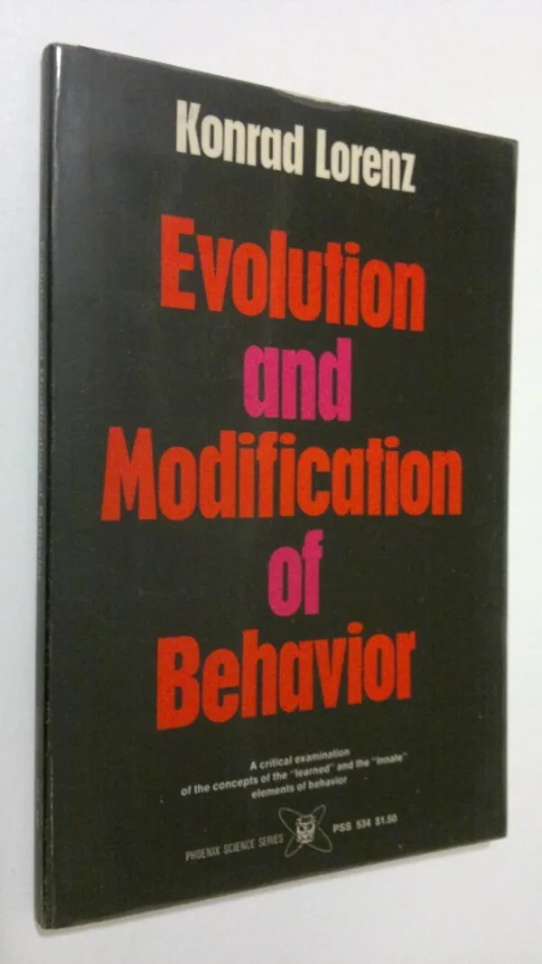 Evolution and modification of behaviour - Lorenz, Konrad | Finlandia Kirja | Osta Antikvaarista - Kirjakauppa verkossa