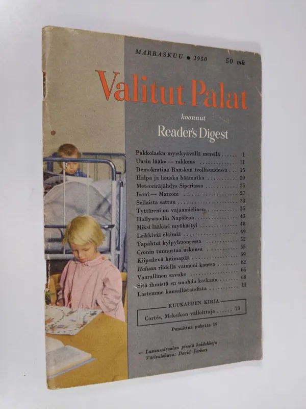 Valitut palat : marraskuu 1950 | Finlandia Kirja | Osta Antikvaarista - Kirjakauppa verkossa