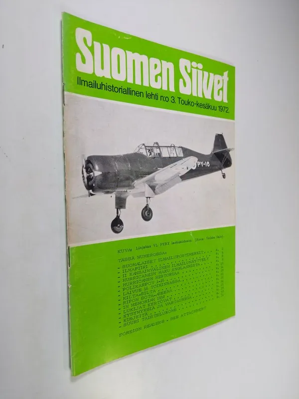 Suomen siivet : ilmailuhistoriallinen lehti n:o 3/1972 | Finlandia Kirja | Osta Antikvaarista - Kirjakauppa verkossa