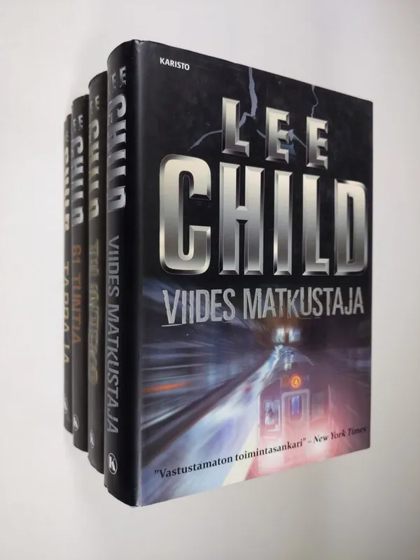 Lee Child-paketti (4 kirjaa) : 61 Tuntia ; Tilinteko ; Tappaja ; Viides matkustaja - Child, Lee | Finlandia Kirja | Osta Antikvaarista - Kirjakauppa verkossa