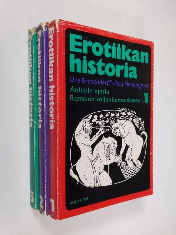 Erotiikan historia 1-3 ; Antiikin ajasta Ranskan vallankumoukseen ; Markiisi de Saden ajasta viktoriaaniseen aikakauteen ; 1900-luvun alusta nykyaikaan - Brusendorff, Ove | Finlandia Kirja | Osta Antikvaarista - Kirjakauppa verkossa