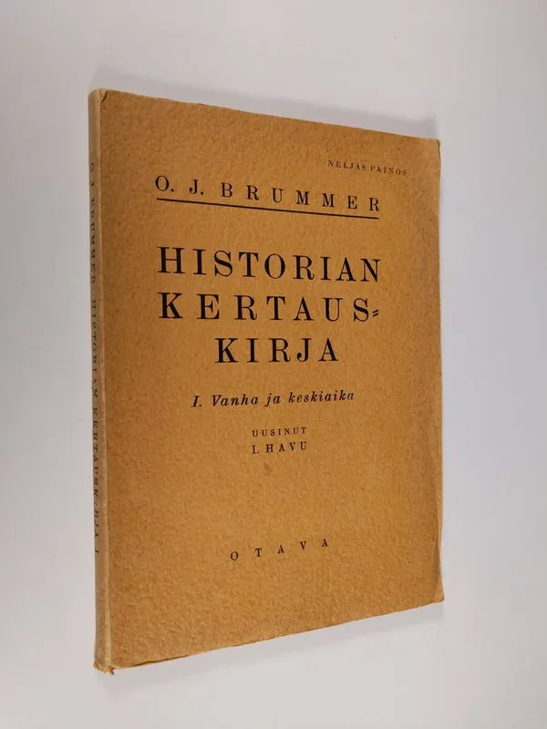 Historian kertauskirja 1 : Vanha- ja keskiaika - Brummer  O. J. | Finlandia Kirja | Osta Antikvaarista - Kirjakauppa verkossa