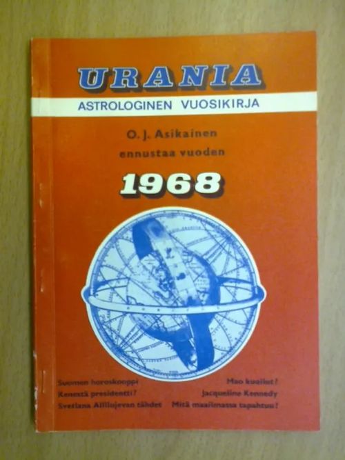Urania 1968. Astrologinen vuosikirja - Asikainen O. J. | Kirja Waldemar | Osta Antikvaarista - Kirjakauppa verkossa