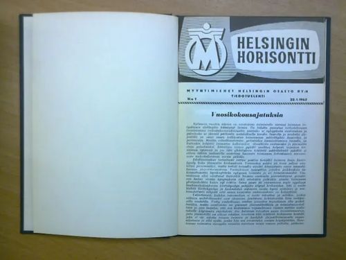 Helsingin horisontti 1962 vuosikerta nrot 1-8. Myyntimiehet Helsingin osasto ry:n tiedotuslehti. | Kirja Waldemar | Osta Antikvaarista - Kirjakauppa verkossa