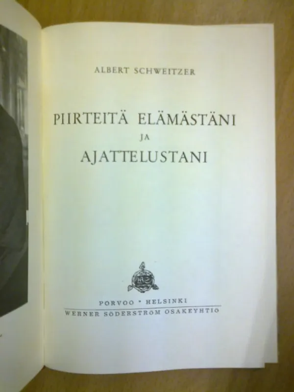 Piirteitä elämästäni ja ajattelustani - Schweizer Albert | Kirja Waldemar | Osta Antikvaarista - Kirjakauppa verkossa