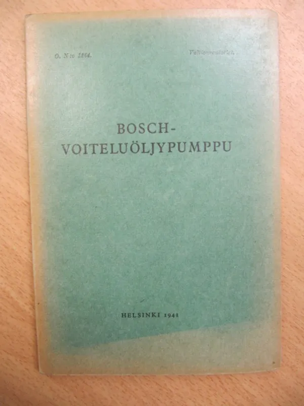 Bosch-voiteluöljypumppu | Kirja Waldemar | Osta Antikvaarista - Kirjakauppa verkossa