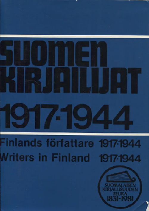 Suomen Kirjailijat 1917-1944 - Konsala Simo et.al. (toim.) | Vantaan Antikvariaatti Oy | Osta Antikvaarista - Kirjakauppa verkossa