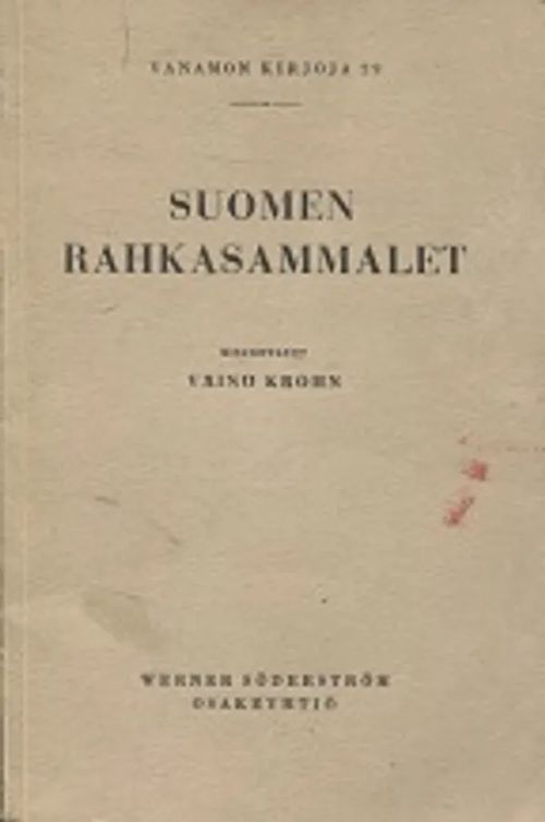 Suomen rahkasammalet (Vanamon kirjoja 29) - Krohn Väinö | Vantaan Antikvariaatti Oy | Osta Antikvaarista - Kirjakauppa verkossa