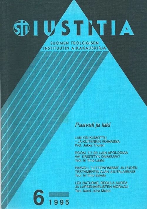 Iustitia 6 - Paavali ja laki | Vantaan Antikvariaatti Oy | Osta Antikvaarista - Kirjakauppa verkossa