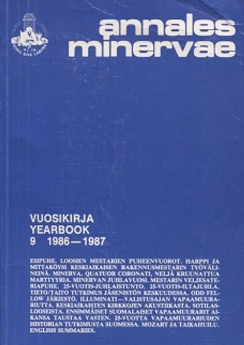 Annales Minervae - Vuosikirja 9 - 1986-1987 - Anttila Pentti (toim.) | Vantaan Antikvariaatti Oy | Osta Antikvaarista - Kirjakauppa verkossa