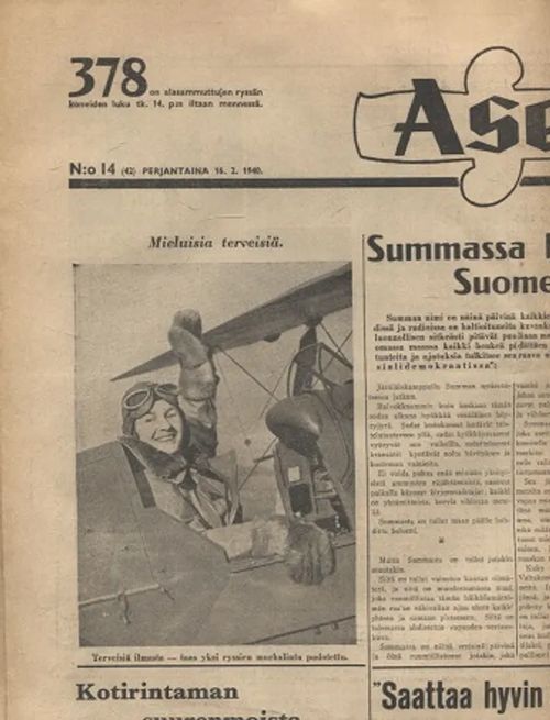 Aseveli N:o 14/1940 | Vantaan Antikvariaatti Oy | Osta Antikvaarista - Kirjakauppa verkossa