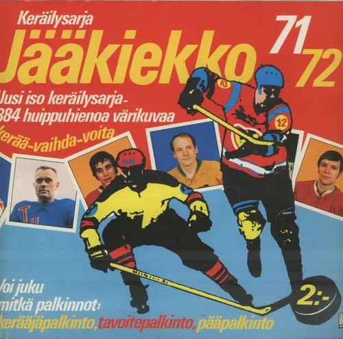 Jääkiekko 71-72 : keräilysarja | Antikvaarinen kirjakauppa Aleksis K. | Osta Antikvaarista - Kirjakauppa verkossa