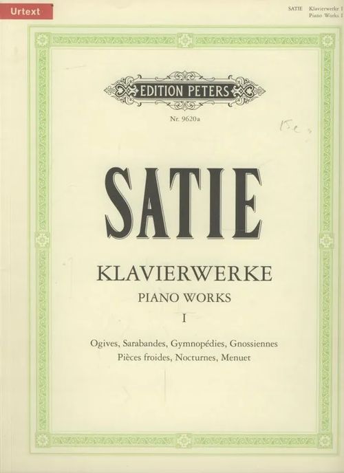 Klawierwerke 1 - Satie Eric | Antikvaarinen kirjakauppa Aleksis K. | Osta Antikvaarista - Kirjakauppa verkossa