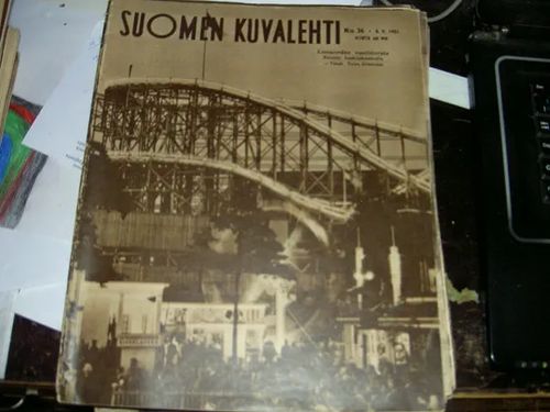 Suomen Kuvalehti 36/1951(Linnanmäen vuoristorata) | Tomin antikvariaatti | Osta Antikvaarista - Kirjakauppa verkossa