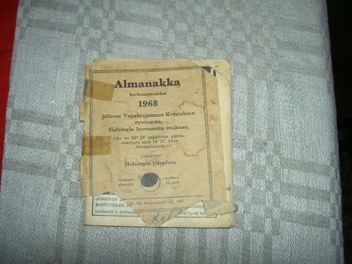 Almanakka 1968 | Tomin antikvariaatti | Osta Antikvaarista - Kirjakauppa verkossa