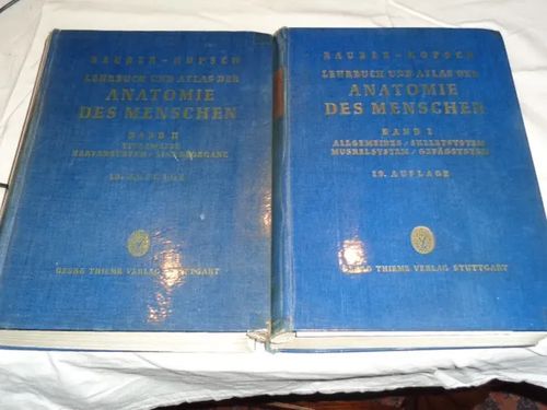 Lehrbuch und Atlas der Anatomie des Menschen 1-2 - Rauber - Kopsch | Tomin antikvariaatti | Osta Antikvaarista - Kirjakauppa verkossa