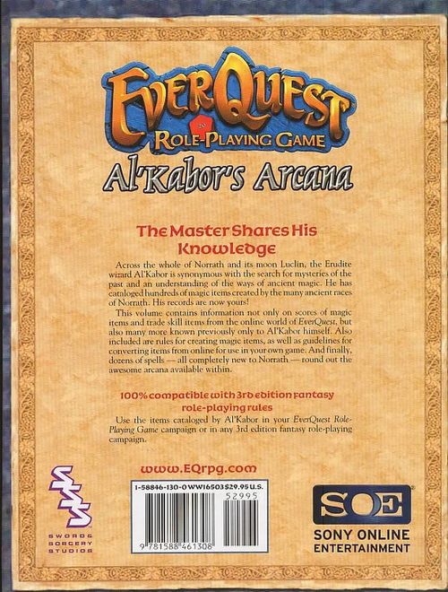 Everquest role-playing game:Al´kabor`s Arcane | Antikvaari Kirja- ja Lehtilinna / Raimo Kreivi | Osta Antikvaarista - Kirjakauppa verkossa