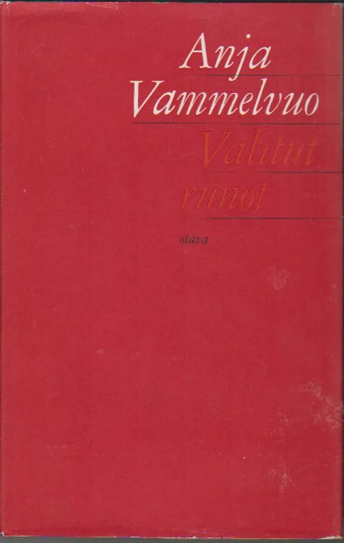 Valitut runot - Vammelvuo Arja | Antikvaari Kirja- ja Lehtilinna / Raimo Kreivi | Osta Antikvaarista - Kirjakauppa verkossa