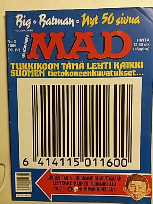 Suomen Mad 1989-03 | Antikvaari Kirja- ja Lehtilinna / Raimo Kreivi | Osta Antikvaarista - Kirjakauppa verkossa