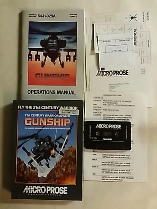 Gunship - Commodore 64/128 | Antikvaari Kirja- ja Lehtilinna / Raimo Kreivi | Osta Antikvaarista - Kirjakauppa verkossa