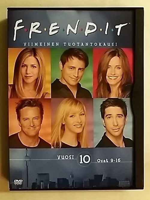 Frendit 10 Kausi (osat: 9-16) - pääosissa Courteney Cox, Jennifer Aniston, Matthew Perry, Matt Le Blanc, David Schwimmer ja Lisa Kudrow. | Antikvaari Kirja- ja Lehtilinna / Raimo Kreivi | Osta Antikvaarista - Kirjakauppa verkossa