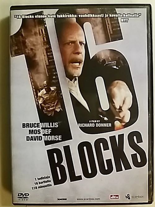 16 Blocks - ohjaus Richard Donner pääosissa Bruce Willis ja Mos Def. | Antikvaari Kirja- ja Lehtilinna / Raimo Kreivi | Osta Antikvaarista - Kirjakauppa verkossa