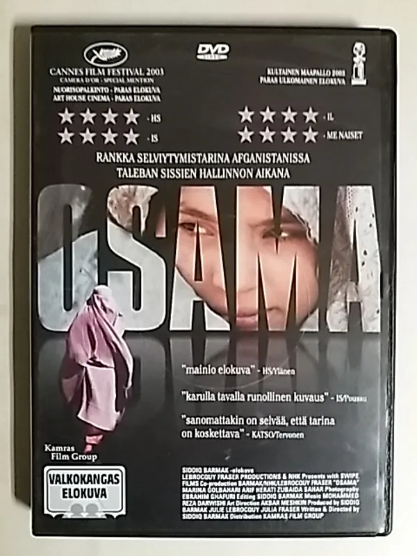 Osama - Draama vuodelta 2003 ohjaus Siddiq Barmak pääosissa Marina Golbahari ja Arif Herati. | Antikvaari Kirja- ja Lehtilinna / Raimo Kreivi | Osta Antikvaarista - Kirjakauppa verkossa