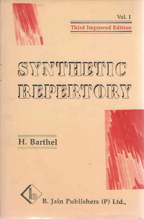 Synthetic Repertory I-III - Barthel Horst | Antikvaarinen Kirjakauppa Kvariaatti | Osta Antikvaarista - Kirjakauppa verkossa