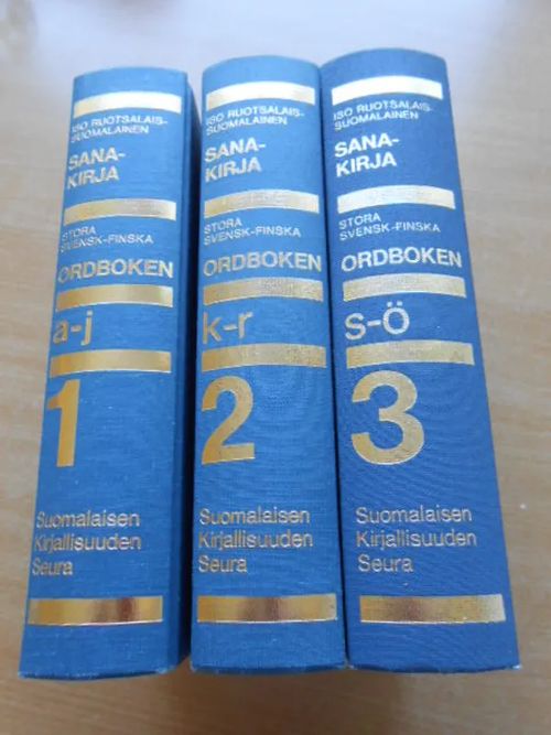 Iso Ruotsalais-Suomalainen sanakirja osat 1-3 - Karlsson Göran päätoimittaja | Laatu Torikirjat | Osta Antikvaarista - Kirjakauppa verkossa