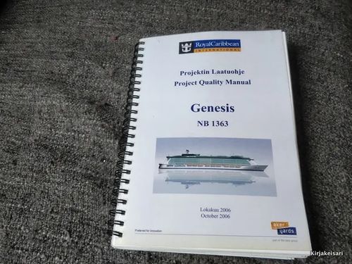 Royal Caribbean Genesis NB 1363 - Projektin laatuohje | Antikvariaatti Bookkolo | Osta Antikvaarista - Kirjakauppa verkossa