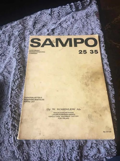 Sampo 25, 35 ajopuimuri - Varaosaluettelo | Antikvariaatti Bookkolo | Osta Antikvaarista - Kirjakauppa verkossa