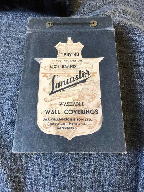 Englantilainen vanha tapettimallikansio v.1939-1940 - Lancaster washable wall coverings | Antikvariaatti Bookkolo | Osta Antikvaarista - Kirjakauppa verkossa