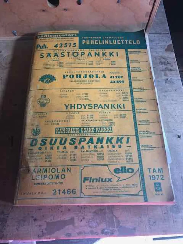 Tampereen jakoalueen puhelinluettelo 1972 | Antikvariaatti Bookkolo | Osta Antikvaarista - Kirjakauppa verkossa