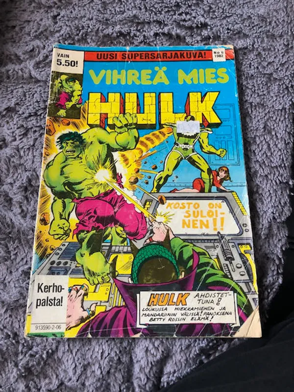 Hulk No 6 1982 | Antikvariaatti Bookkolo | Osta Antikvaarista - Kirjakauppa verkossa