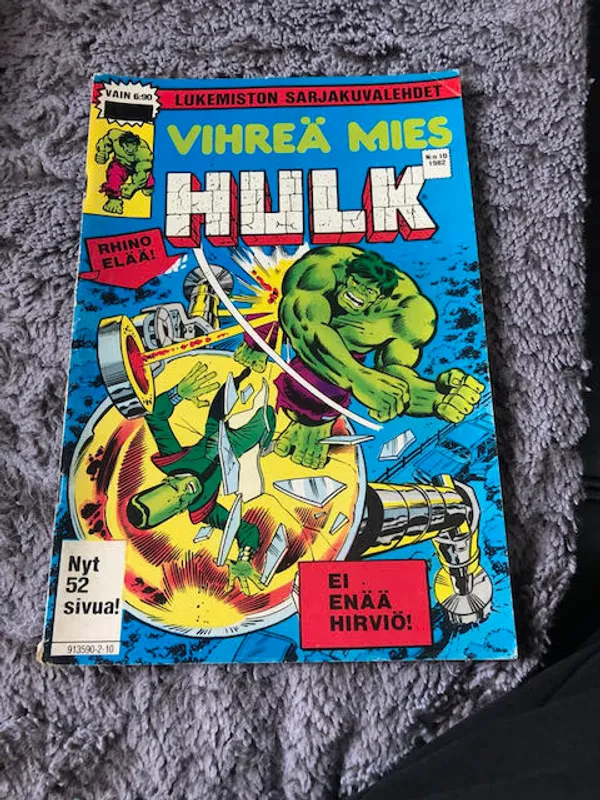 Hulk No 10 1982 | Antikvariaatti Bookkolo | Osta Antikvaarista - Kirjakauppa verkossa