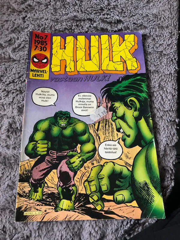 Hulk No 7 1985 | Antikvariaatti Bookkolo | Osta Antikvaarista - Kirjakauppa verkossa