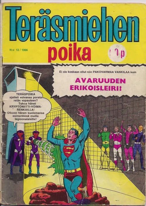 Teräsmiehen poika 12/1966 | Karhulan osto- ja myyntiliike | Osta Antikvaarista - Kirjakauppa verkossa