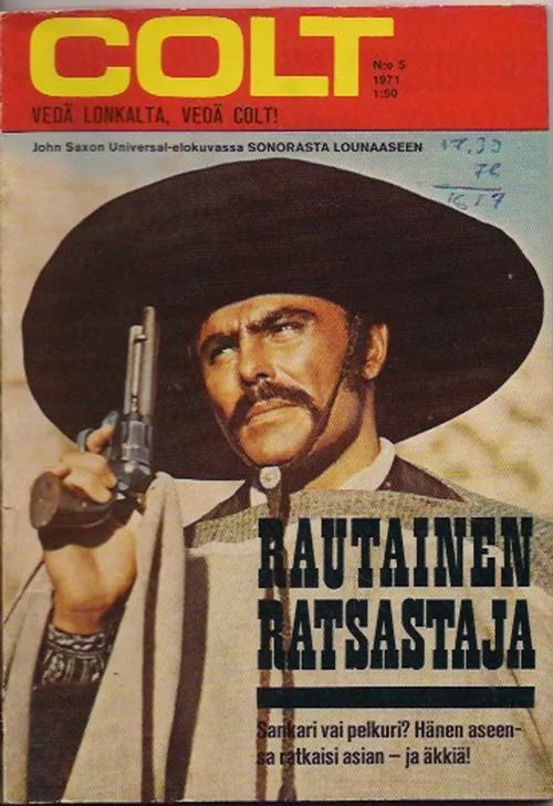 Colt 5/1971 - Rautainen ratsastaja | Karhulan osto- ja myyntiliike | Osta Antikvaarista - Kirjakauppa verkossa