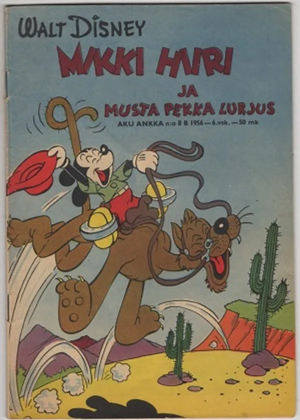 Aku Ankka 8B/1956 Mikki Hiiri ja Musta Pekka lurjus - Disney Walt | Karhulan osto- ja myyntiliike | Osta Antikvaarista - Kirjakauppa verkossa