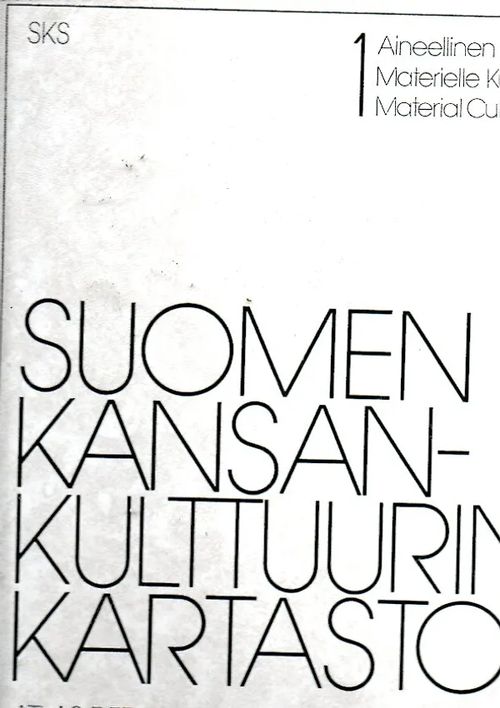 Suomen kansankulttuurin kartasto 1 - Aineellinen kulttuuri - Vuorela Toivo (toimittanut) | Antikvariaatti Lukuhetki | Osta Antikvaarista - Kirjakauppa verkossa